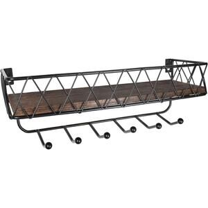 Molaxhome Wall Mounted Storage Shelves, (Brown, W4.9xL13.7)